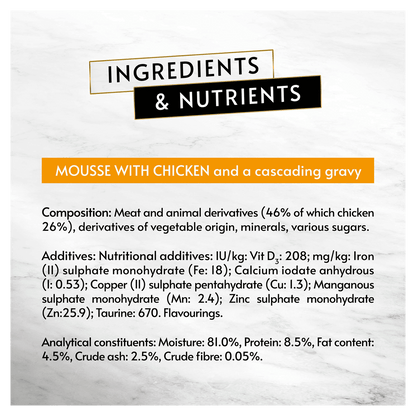 Gourmet Adult Revelations Mousse with Chicken Wet Cat Food 4 x 57g