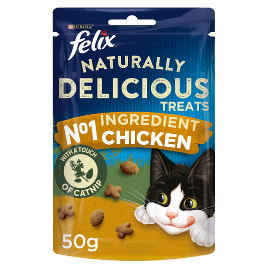 Felix Adult Naturally Delicious Chicken and Catnip Cat Treats 50g