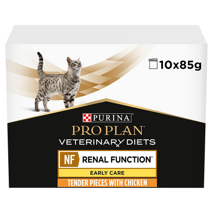 Pro Plan Veterinary NF Renal Function Early Care with Chicken Wet Cat Food Pouch 10 x 85g