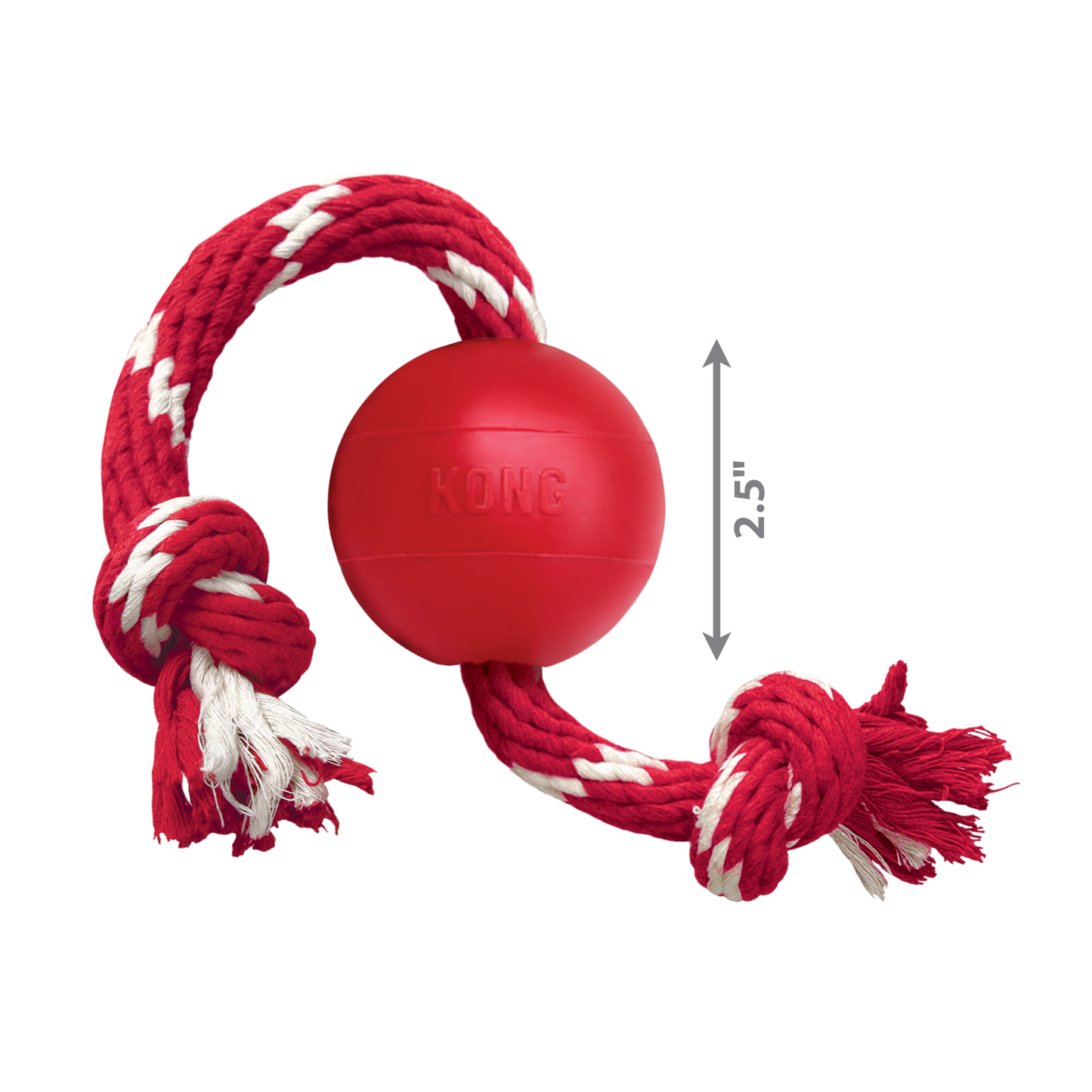 KONG Dog Ball With Rope Small