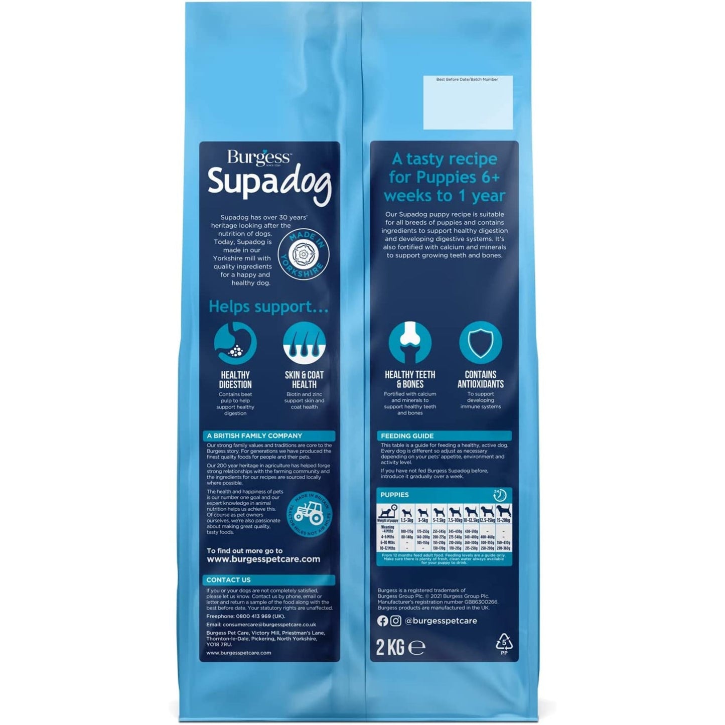 Burgess Supadog Puppy Complete Rich in Chicken Dry Dog Food