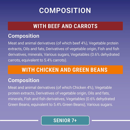 Purina One Senior 7+ Mini Fillets Chicken and Beef Wet Cat Food 8 x 85g