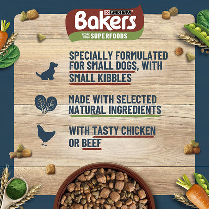 Bakers Adult Small Dog Beef with Vegetables Dry Dog Food