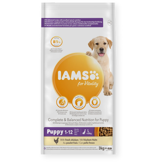 Iams Vitality Puppy Large Breed Fresh Chicken Dry Dog Food