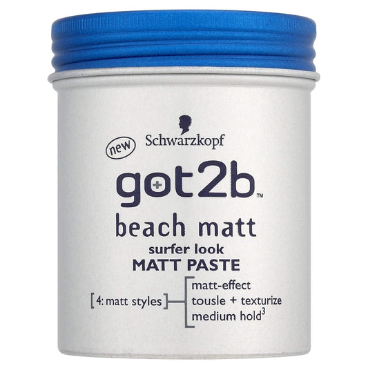 Got2b Schwarzkopf Beach Matt Surfer Look Matt Paste 3.4 oz (100ml)