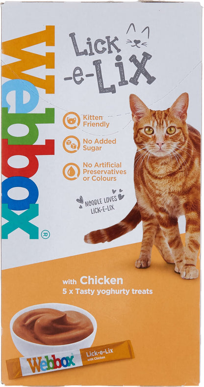 Webbox Lick e Lix Chicken Cat Treats 5 x 15g