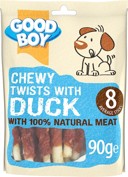 Good Boy Pawsley & Co Chewy Twists with Duck Dog Treats 90g