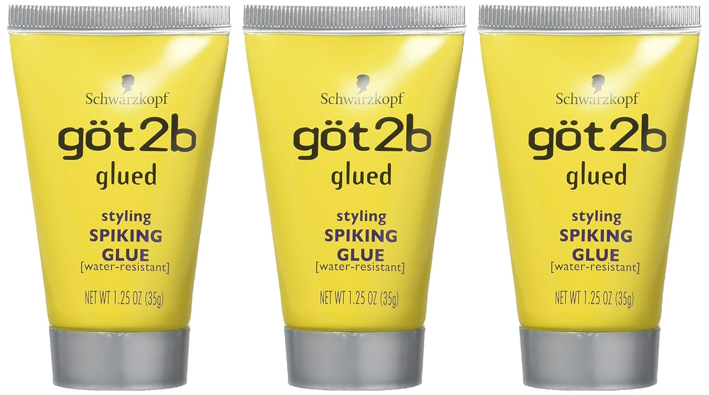 Got2b Schwarzkopf Glued Styling Spiking Glue 1.25 oz (35g) Pack of 3