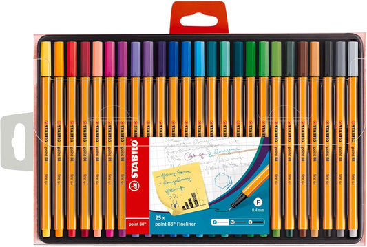 STABILO Fineliner Point 88 Pen Set of 25 Colors