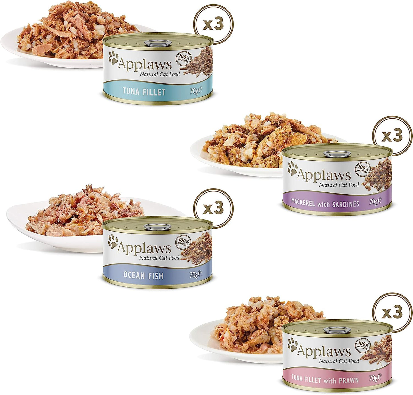 Applaws Adult Fish Selection in Broth Wet Cat Food 12 x 70g