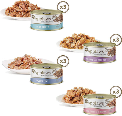 Applaws Adult Fish Selection in Broth Wet Cat Food 12 x 70g