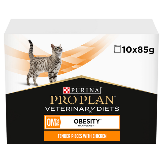 Pro Plan Veterinary OM Obesity Management with Chicken Wet Cat Food 10 x 85g