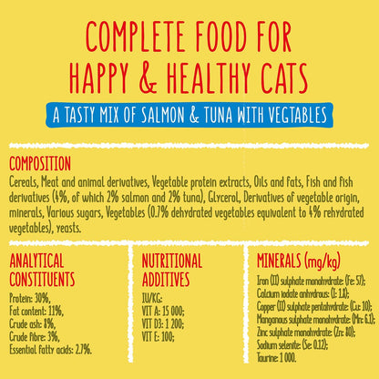 Go Cat Adult Crunchy and Tender Salmon and Tuna Dry Cat Food 900g