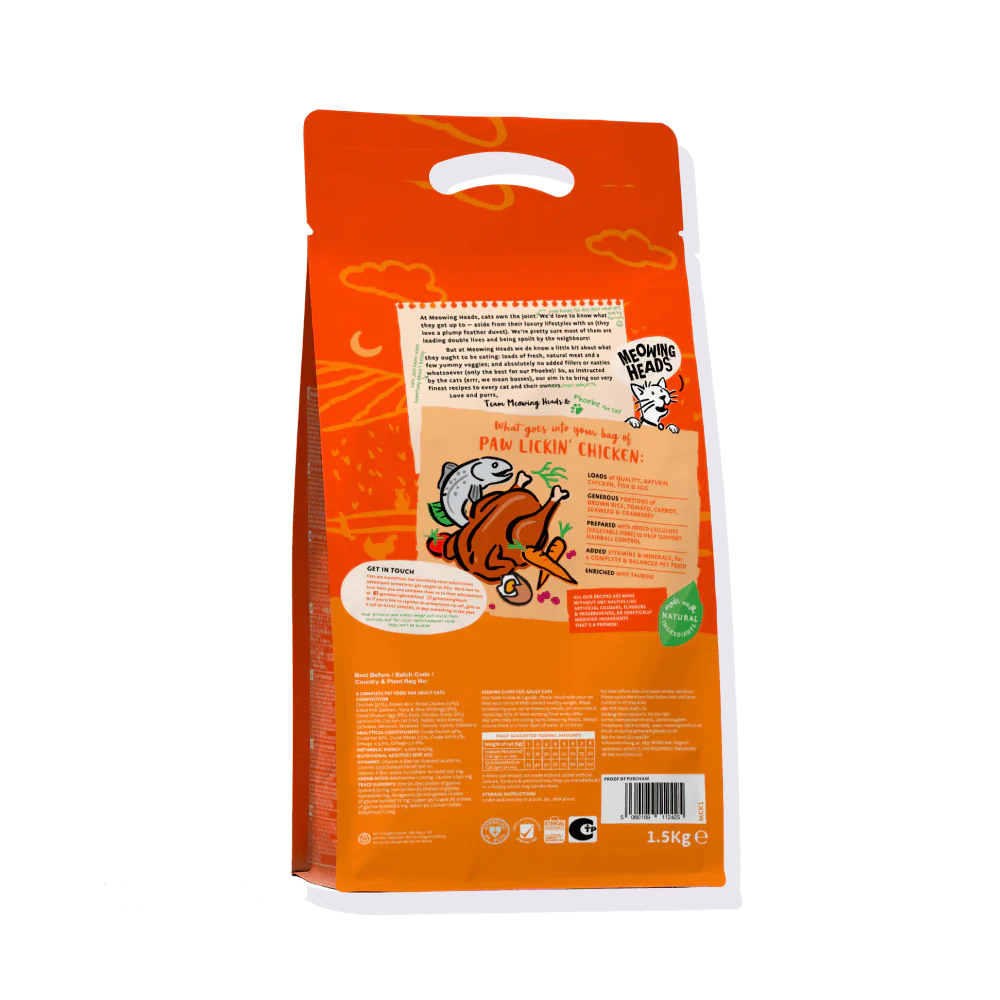 Meowing Heads Paw Lickin Chicken Dry Cat Food