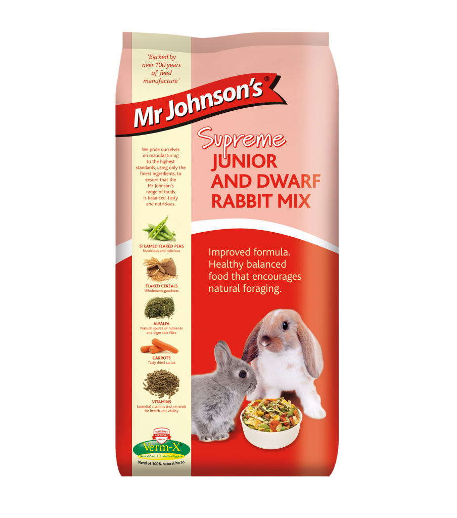 Mr Johnson’s Supreme Junior & Dwarf Rabbit Mix Food 2.25kg