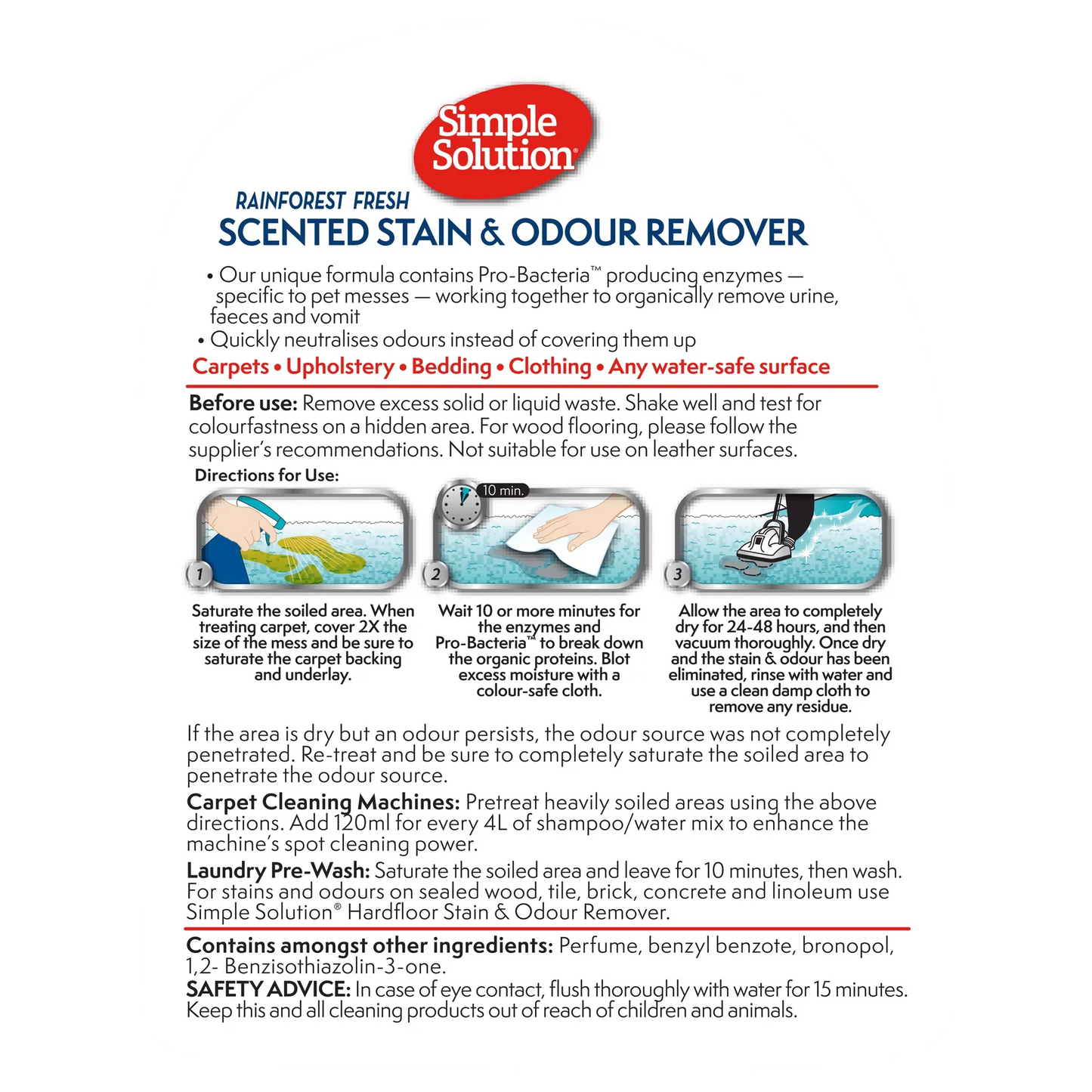 Simple Solution Home Stain & Odour Remover Rain Forest 750ml