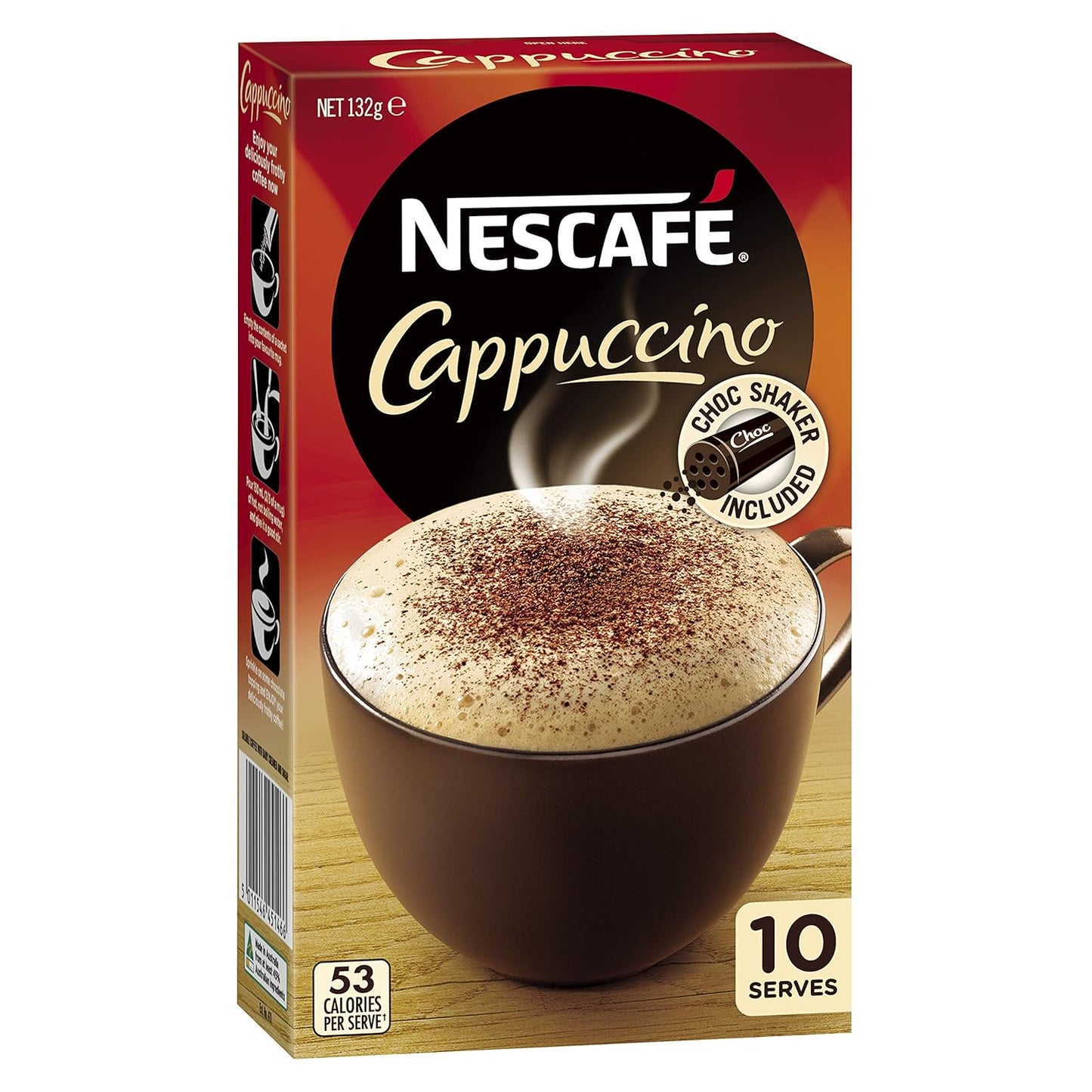 Nescafe Cappuccino Instant Coffee 10 Sachets 4.65 oz (132g)