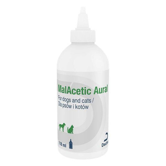 Dechra MalAcetic Aural Ear Flush for Dogs & Cats 118ml