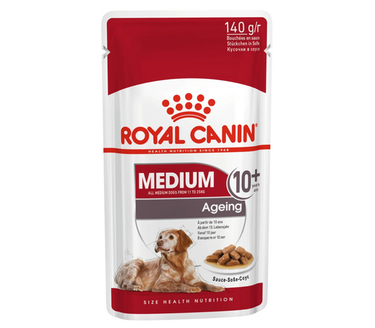 Royal Canin Senior Medium Ageing 10+ Chunks In Gravy Wet Dog Food