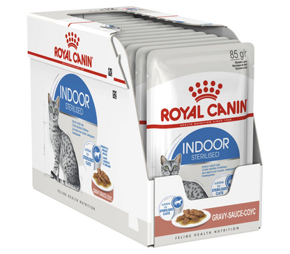 Royal Canin Adult Indoor Sterilised Morsels In Gravy Wet Cat Food
