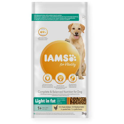 Iams Vitality Light in Fat Adult All Breed Fresh Chicken Dry Dog Food