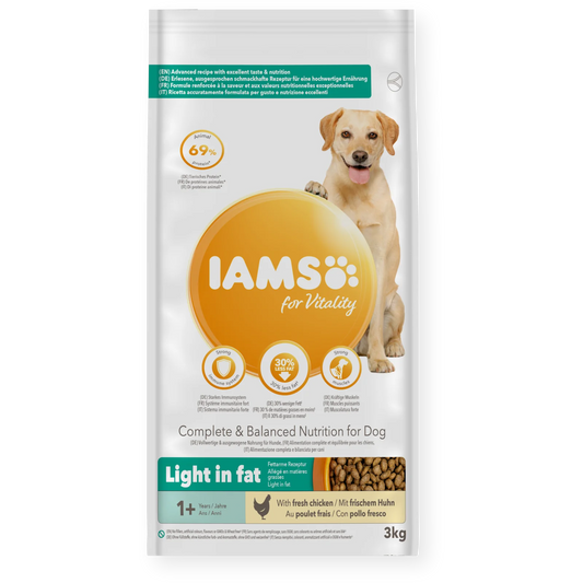 Iams Vitality Light in Fat Adult All Breed Fresh Chicken Dry Dog Food