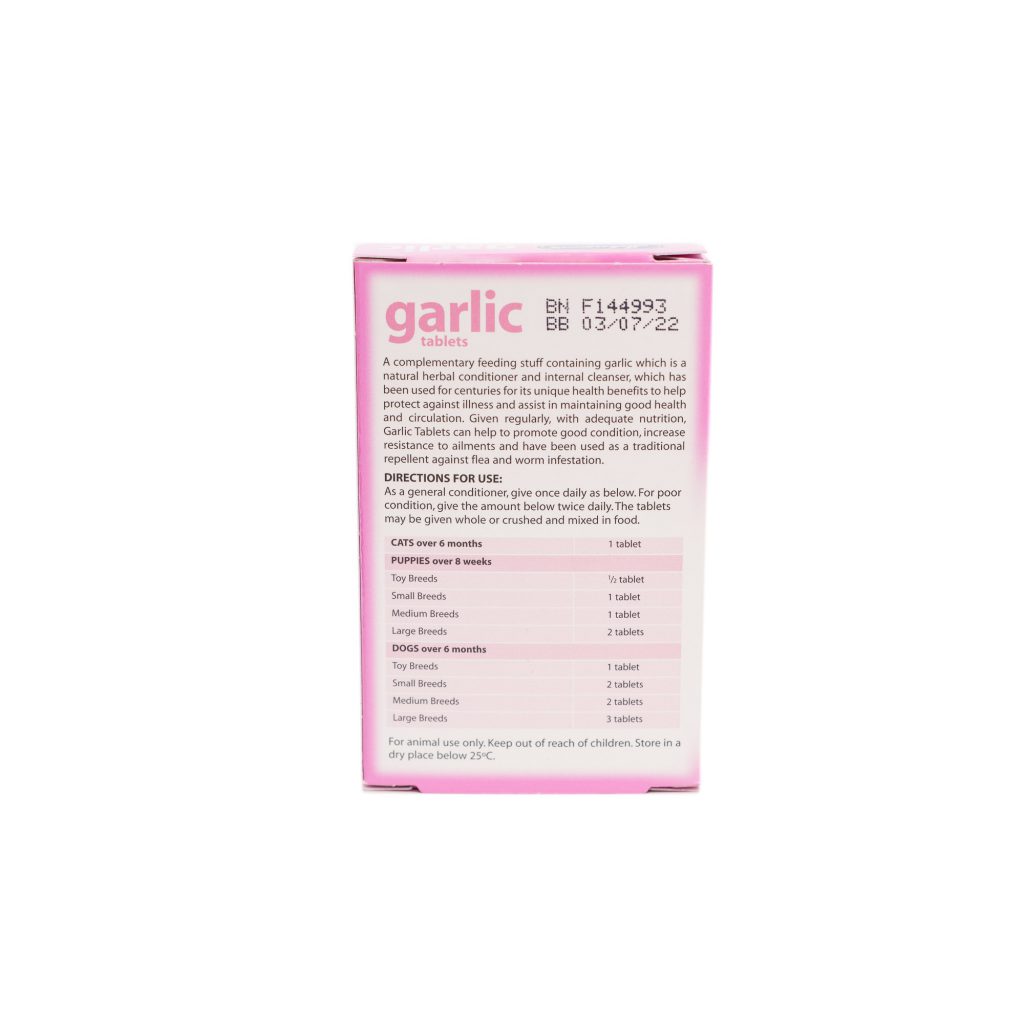 Johnsons Garlic Tablets for Dogs & Cats 40 tablets