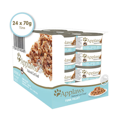 Applaws Adult Tuna Fillet in Broth Wet Cat Food 24 x 70g