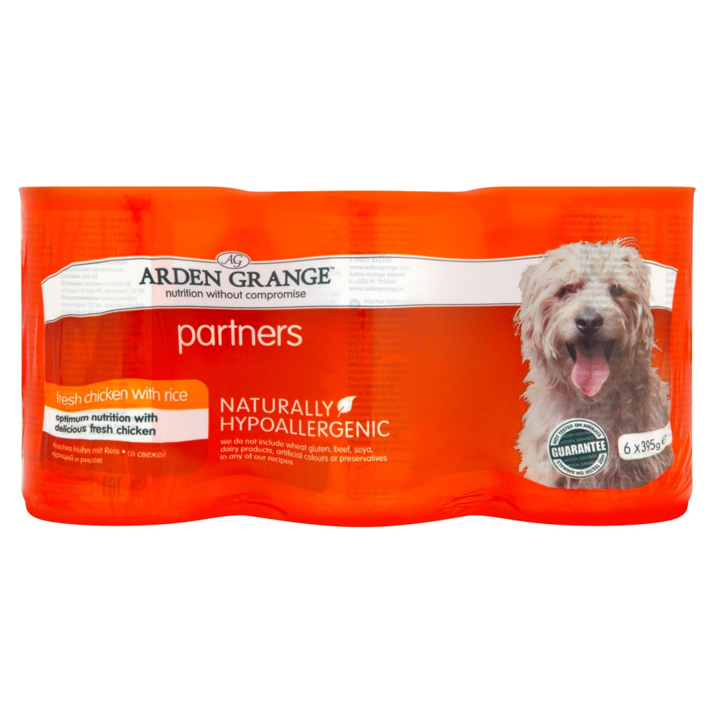 Arden Grange Partners Chicken with Rice Dog Food Cans 24 x 395g