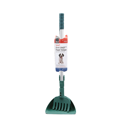 MDC Arms Length Pooper Scooper Shovel with Rake & Receptacle Green