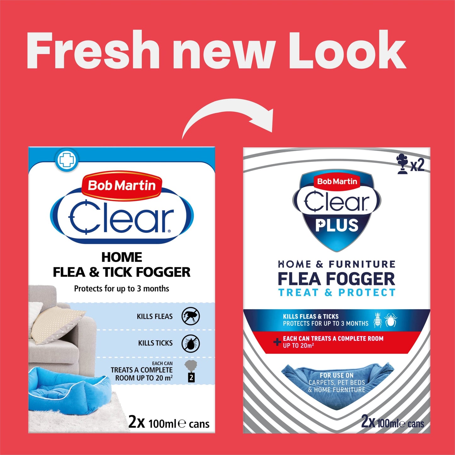 Bob Martin Clear Home Flea Fogger 2 x 100ml