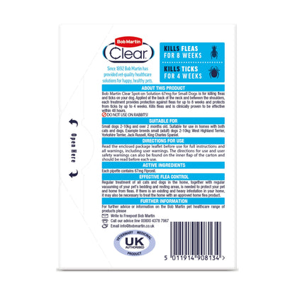 Bob Martin Clear Flea for Small Dogs & Puppies 3 tablets