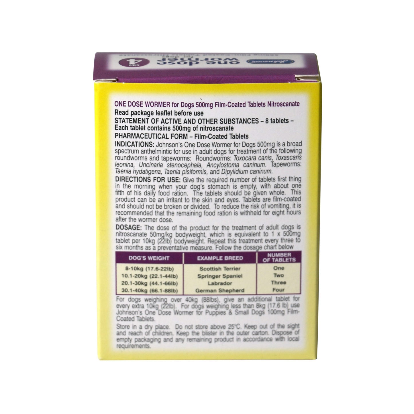 Johnsons One Dose Wormer for