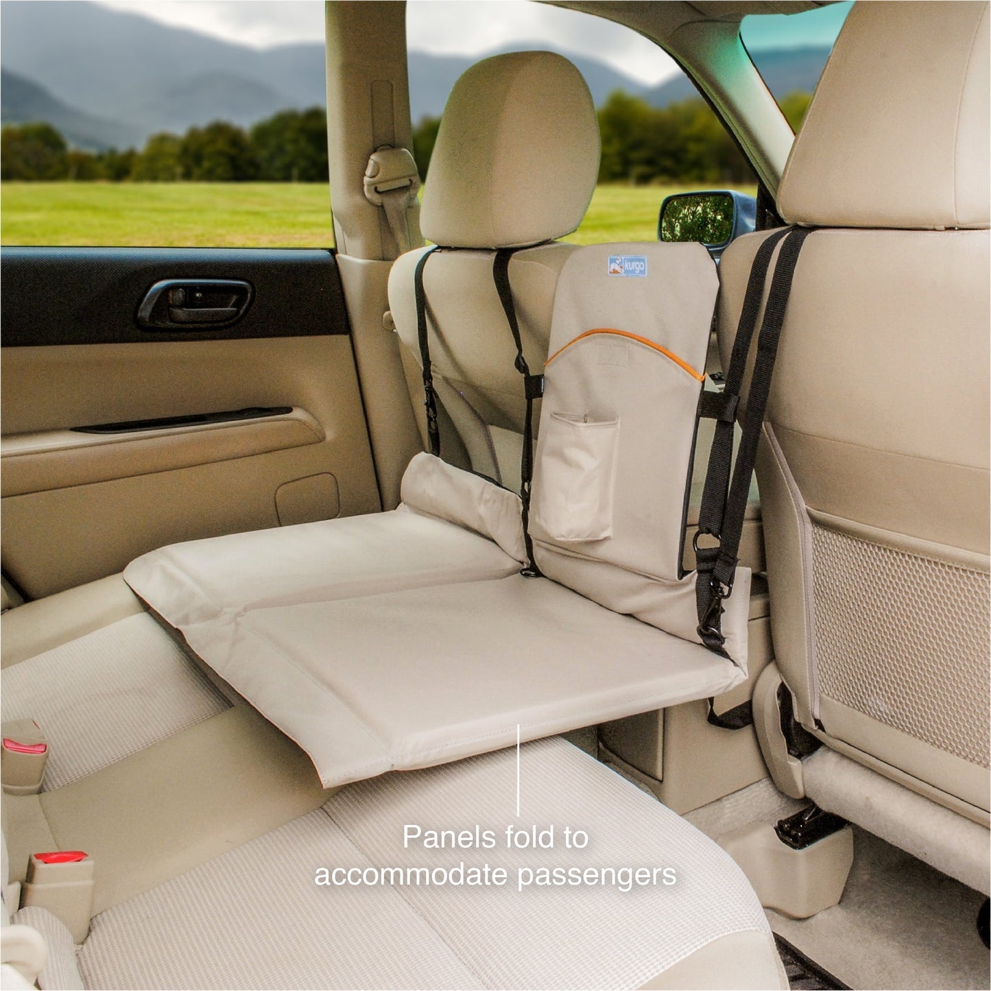 Kurgo Backseat Bridge Backseat Extender Hampton Sand/Black