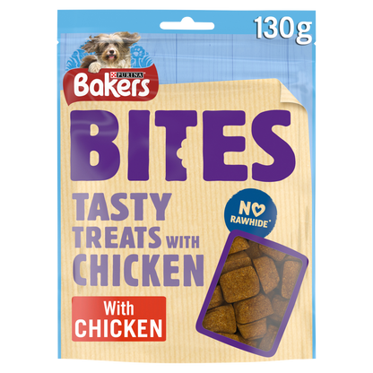Bakers Bites with Chicken Dog Treats 130g