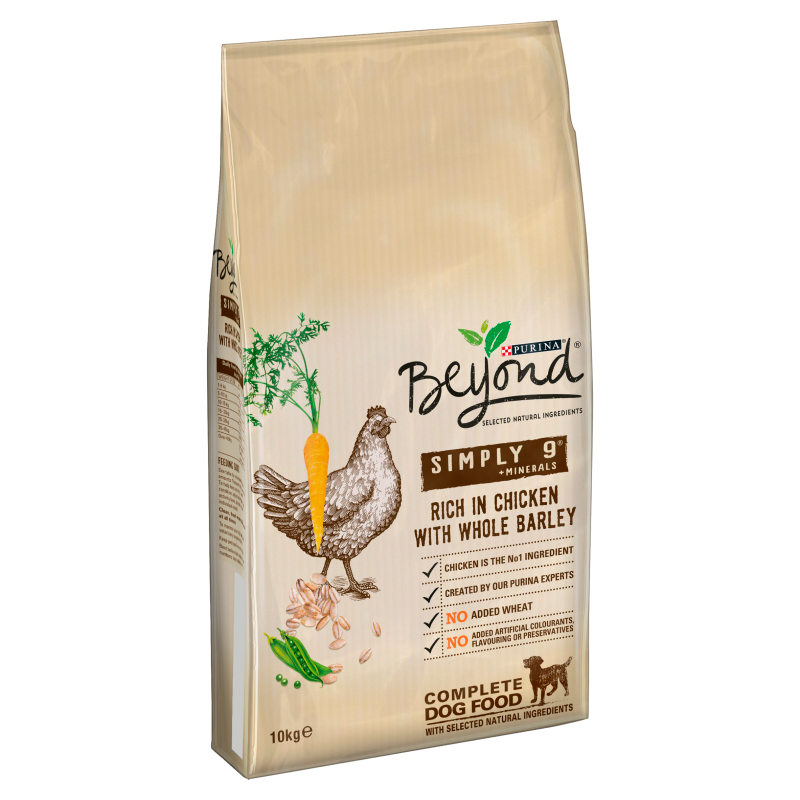 Beyond Simply 9 Adult Dry Dog Food Rich In Chicken With Whole Barley - 10kg