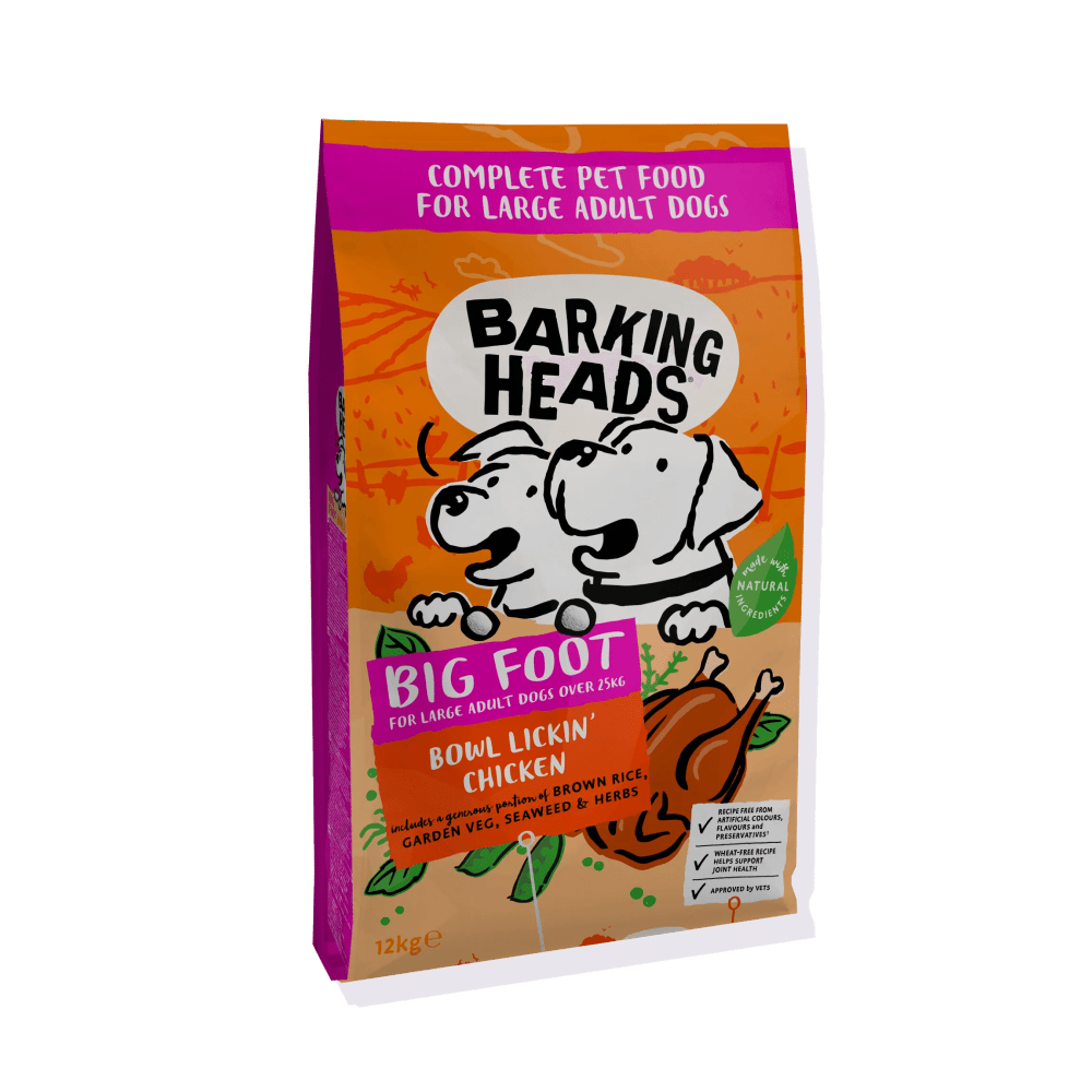 Barking Heads Big Foot Bowl Lickin' Chicken Adult Large Dry Dog Food 12kg
