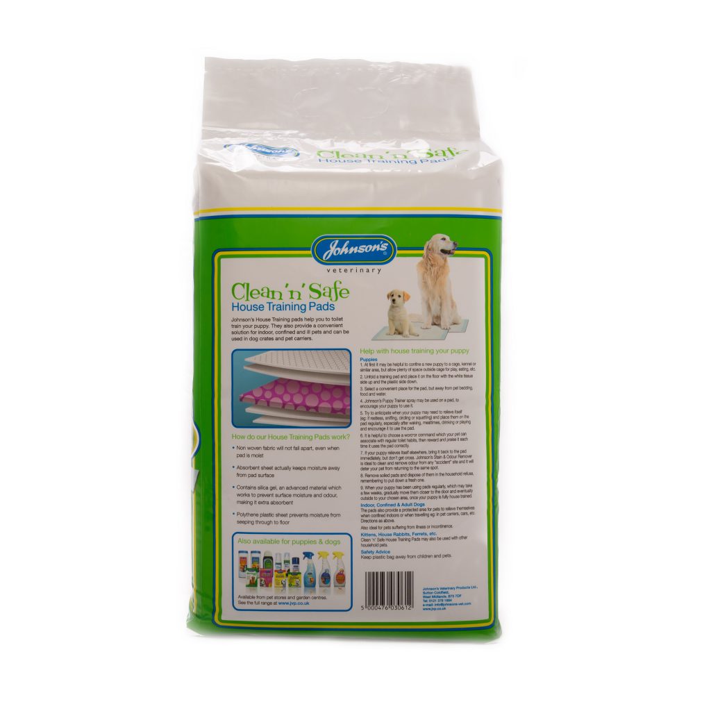 Johnsons Clean Safe Safe House Training for Puppies & Dogs Pads
