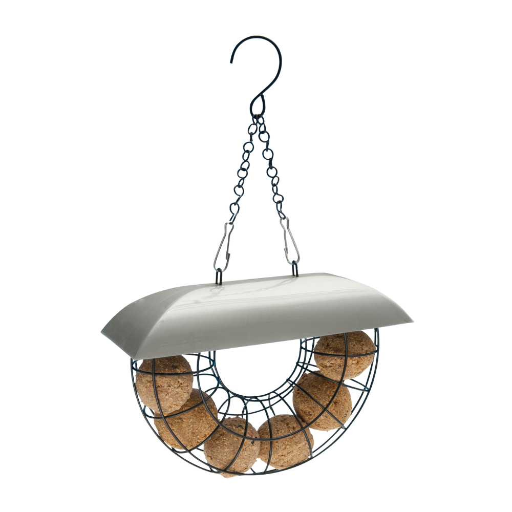 Copdock Mill Wild Bird Premium Half Moon Feeder with 6 Suet Balls