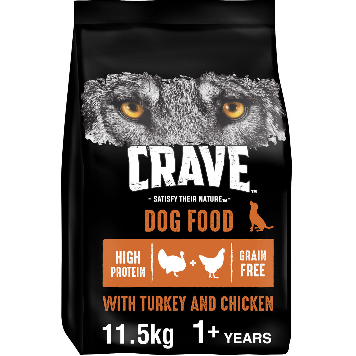 Crave Grain Free Adult  Turkey & Chicken Dry Dog Food