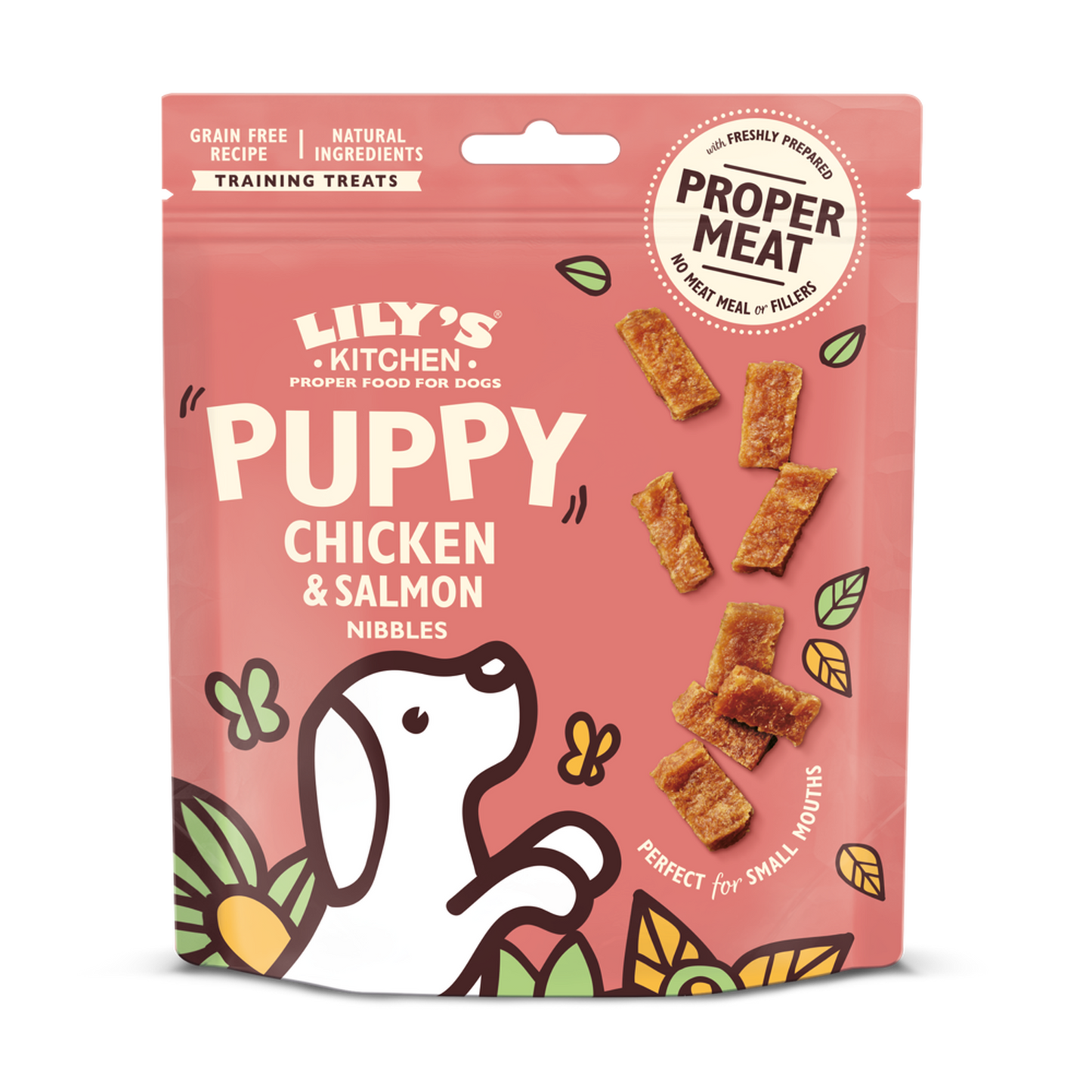 Lily's Kitchen Chicken and Salmon Nibbles Puppy Treats