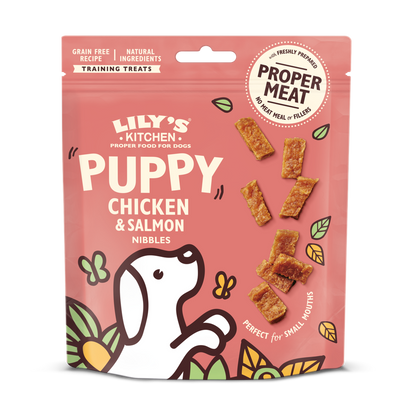 Lily's Kitchen Chicken and Salmon Nibbles Puppy Treats