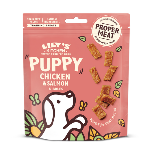 Lily's Kitchen Chicken and Salmon Nibbles Puppy Treats