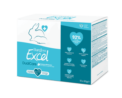 Burgess Excel Dual Care Recovering Rabbits & Guinea Pigs Food 10 x 60g
