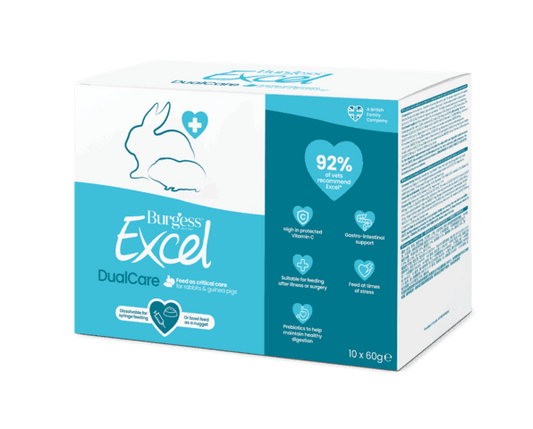 Burgess Excel Dual Care Recovering Rabbits & Guinea Pigs Food 10 x 60g