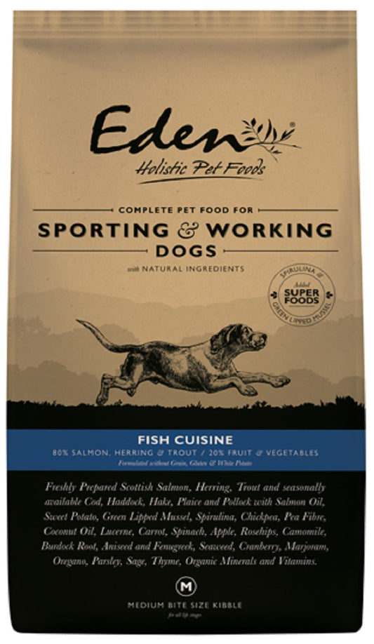 Eden 80/20 Catch of the Day Working and Sporting Dry Dog Food Small Kibble - 15Kg