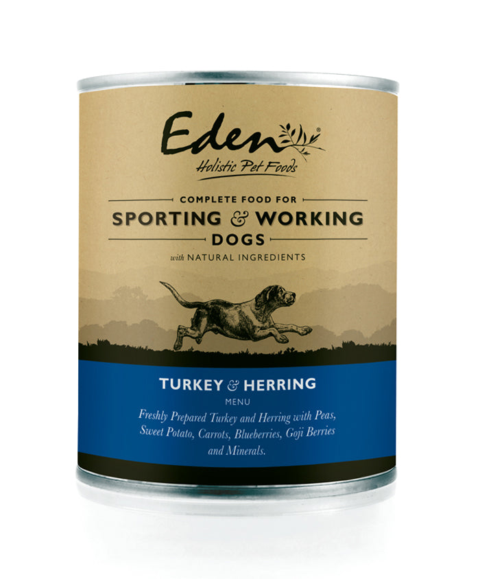 Eden Working and Sporting Turkey and Herring Wet Dog Food