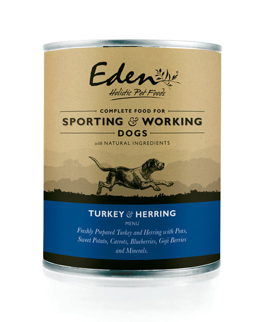 Eden Working and Sporting Turkey and Herring Wet Dog Food