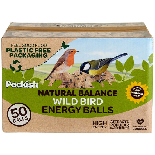 Peckish Natural Balance Energy Balls Bird Food Box 50 pack