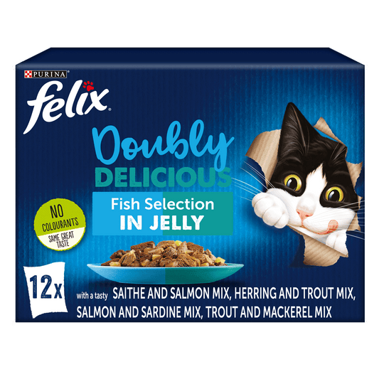 Felix Adult Doubly Delicious Fish Selection Wet Cat Food 12 x 100g